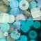 0.88oz Czech Glow-in-the-Dark Blue Glass Beads Mix (Mix 001 - Glow Blue)